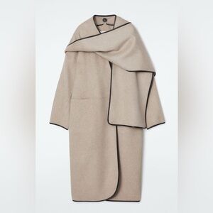 COS Beige Coat with Black Accents